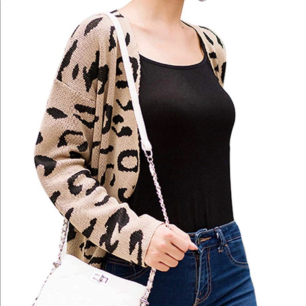 Long Sleeve Leopard Cardigan
